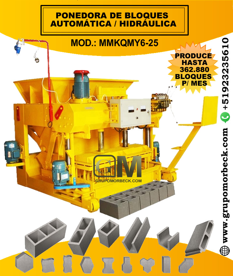 Máquinas para fabricar bloques y adoquínes